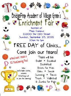 Join Us on Sunday, Enrichment Fair